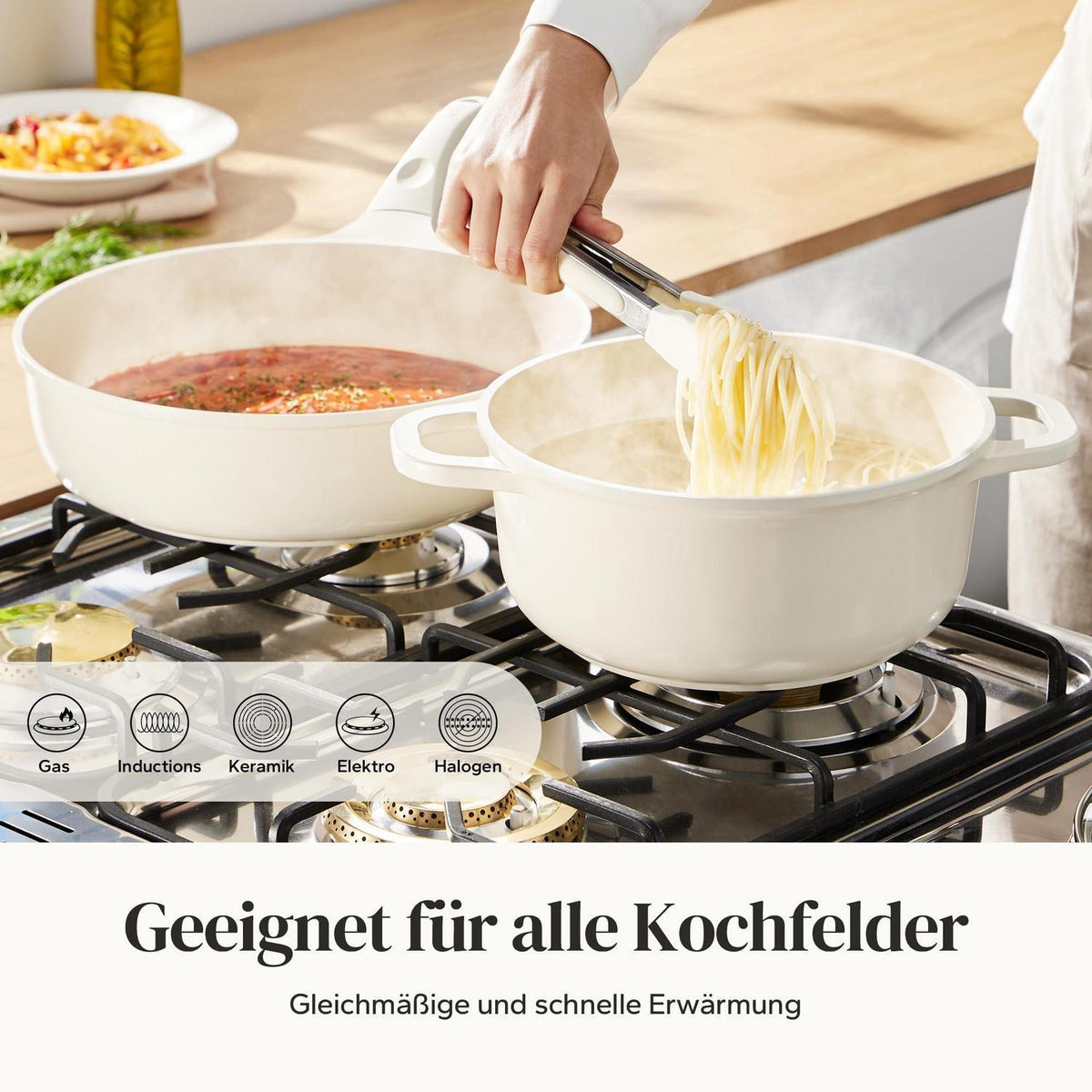 11-teiliges Keramik Topfset Induktion – PTFE-frei & PFAS-frei