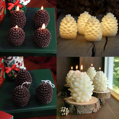 Silikon Kerzenform Tannenzapfen Weihnachten DIY Gießform
