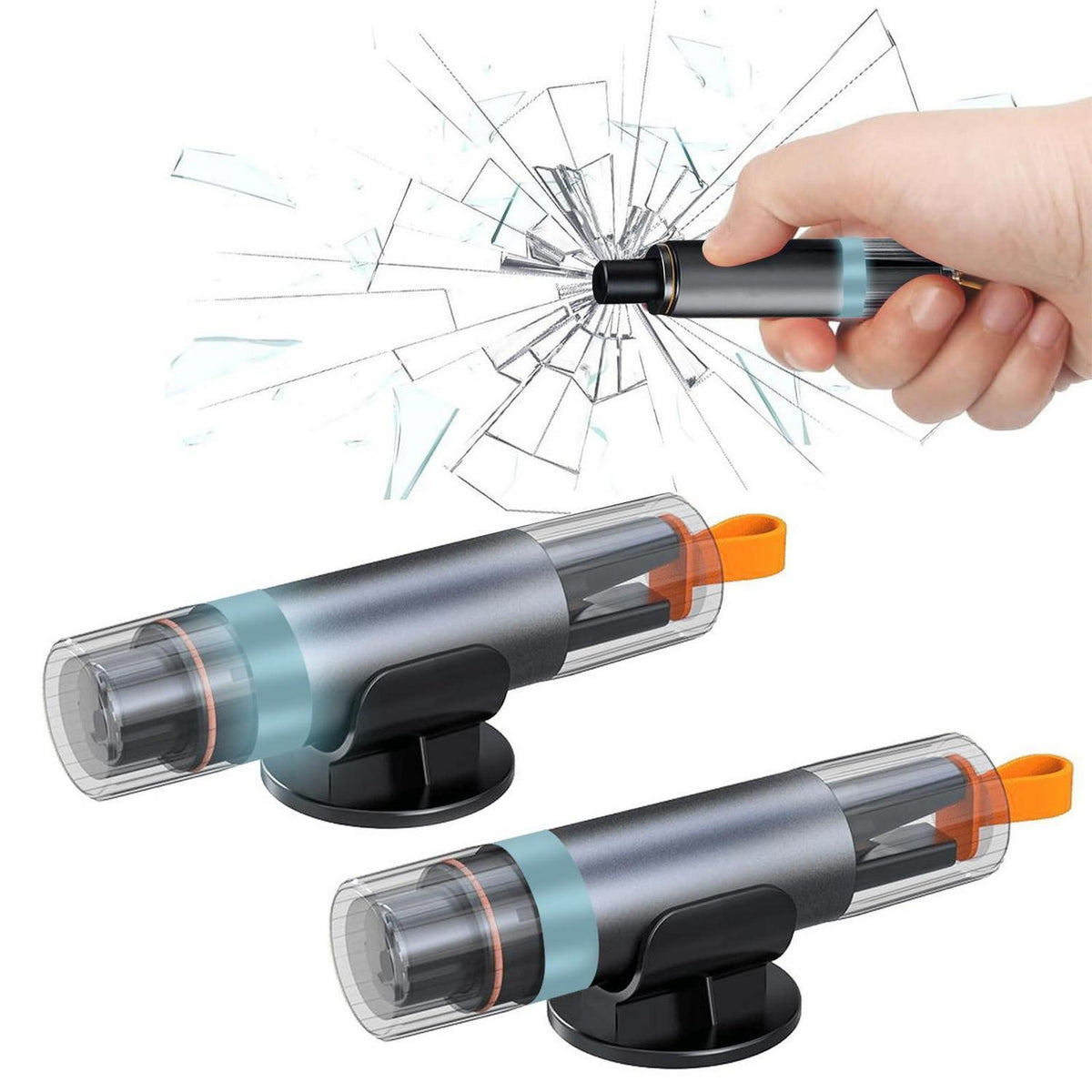 Notfallhammer Auto mit Gurtschneider – 2er Set