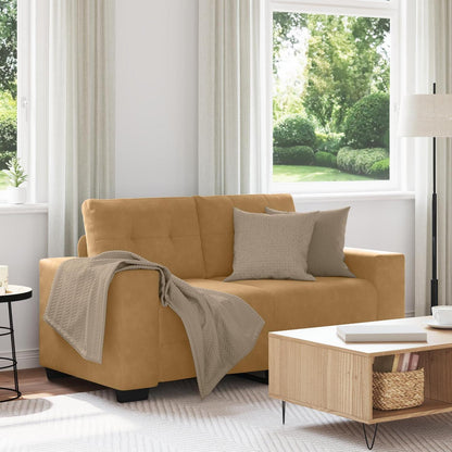 Samtsofa Zweisitzer Braun – Modernes Polstersofa 120 cm