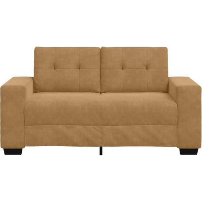 Samtsofa Zweisitzer Braun – Modernes Polstersofa 120 cm