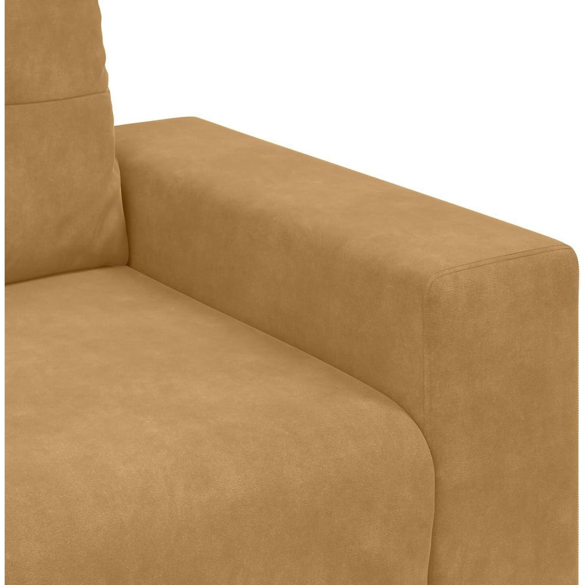 Samtsofa Zweisitzer Braun – Modernes Polstersofa 120 cm