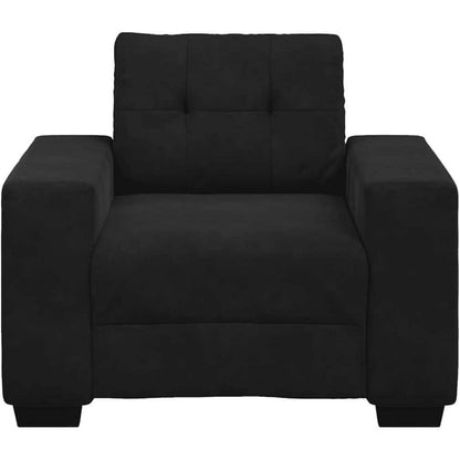 Samt Sessel Schwarz 60cm - Modernes Polstersofa für Wohnzimmer