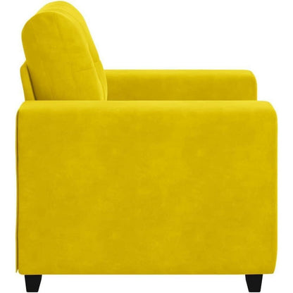 Kleines Samt Sofa Gelb – Bequemer Sessel 60x60 cm