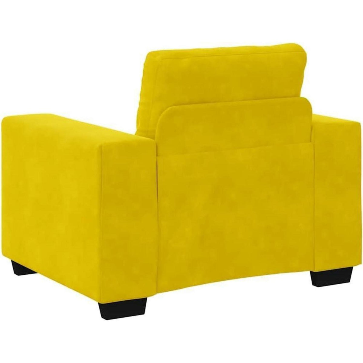 Kleines Samt Sofa Gelb – Bequemer Sessel 60x60 cm