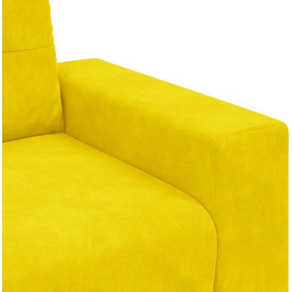 Kleines Samt Sofa Gelb – Bequemer Sessel 60x60 cm
