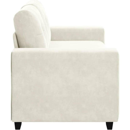 Zweisitzer Sofa Creme mit Schlaffunktion – Samt & Modernes Design