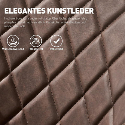 Drehbarer Esszimmerstuhl mit Armlehne – 6er Set Braun