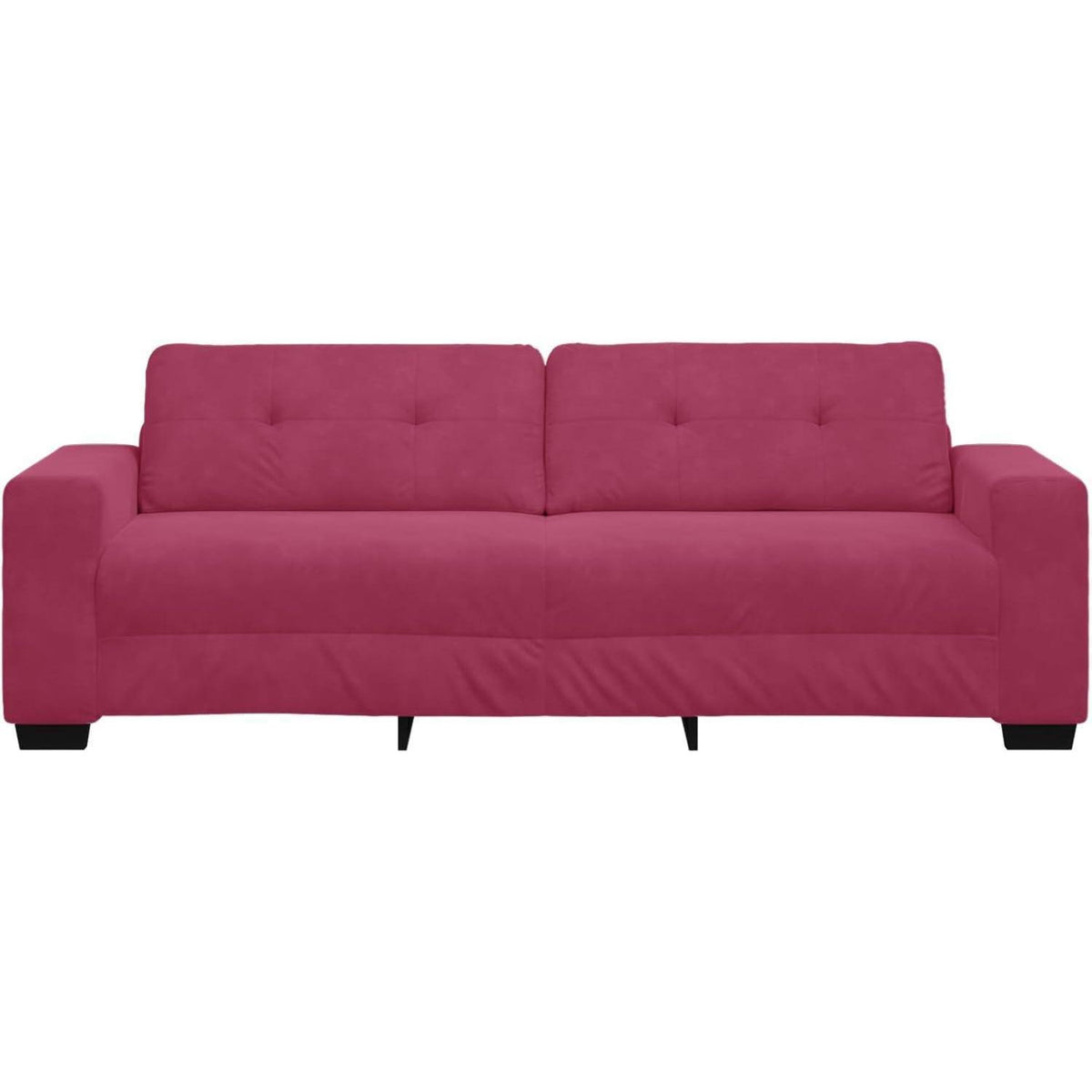 Weinrot 3-Sitzer Samtsofa – 180 cm Polstersofa