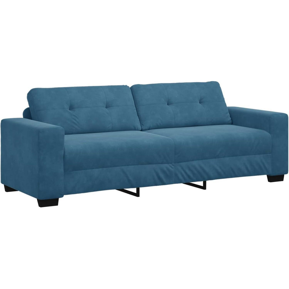 Blaues Samt Sofa 3-Sitzer | Modernes Polstersofa 180cm