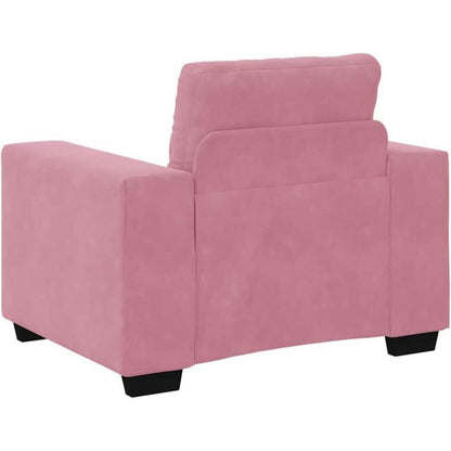 Rosa Samt Sessel 60 cm – Modernes Mini Sofa für Wohnzimmer