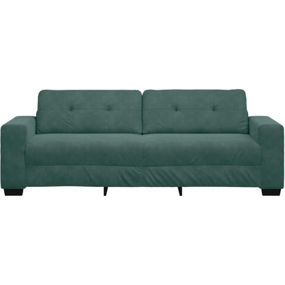 Modernes 3-Sitzer Sofa Dunkelgrün Samt 180 cm