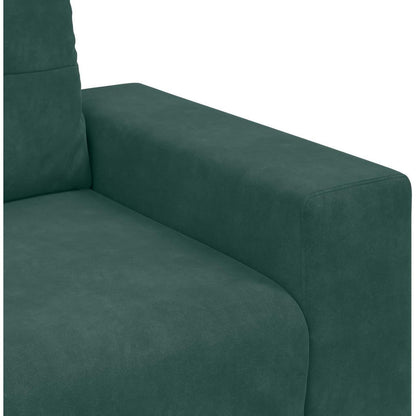 Modernes 3-Sitzer Sofa Dunkelgrün Samt 180 cm