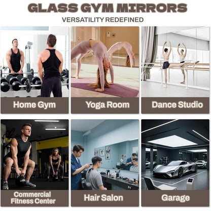 3x Große Wandspiegel 122x61cm – Fitness, Yoga & Zuhause