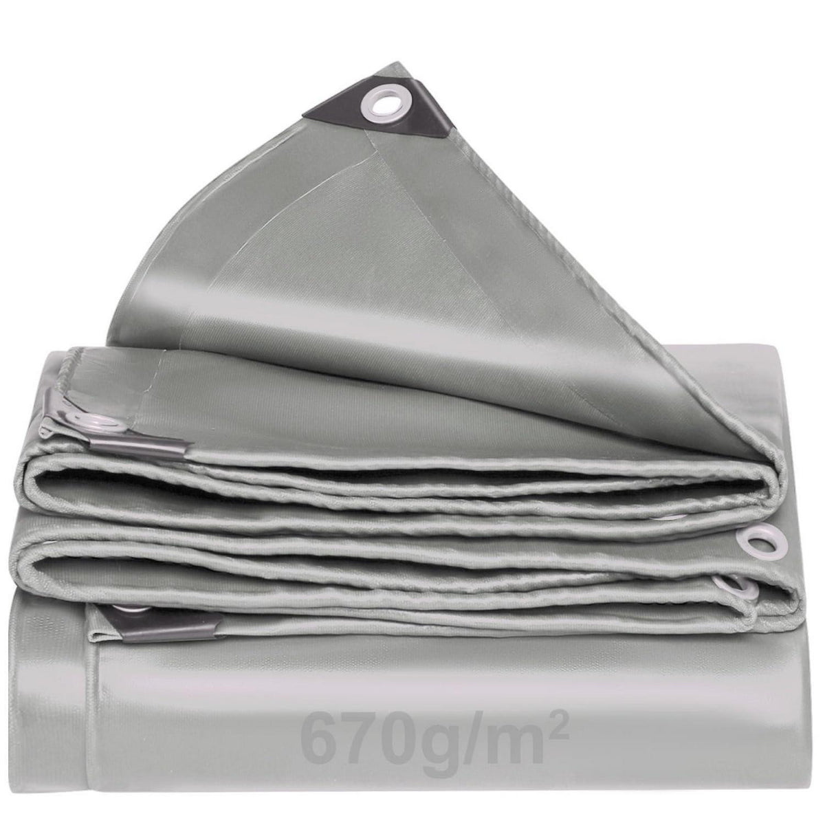 Abdeckplane Grau 2x4m – Wasserdicht, Reißfest & UV-Beständig
