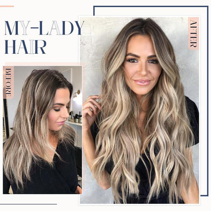 Echthaar Extensions Bondings 55 cm #18P613 Ascheblond