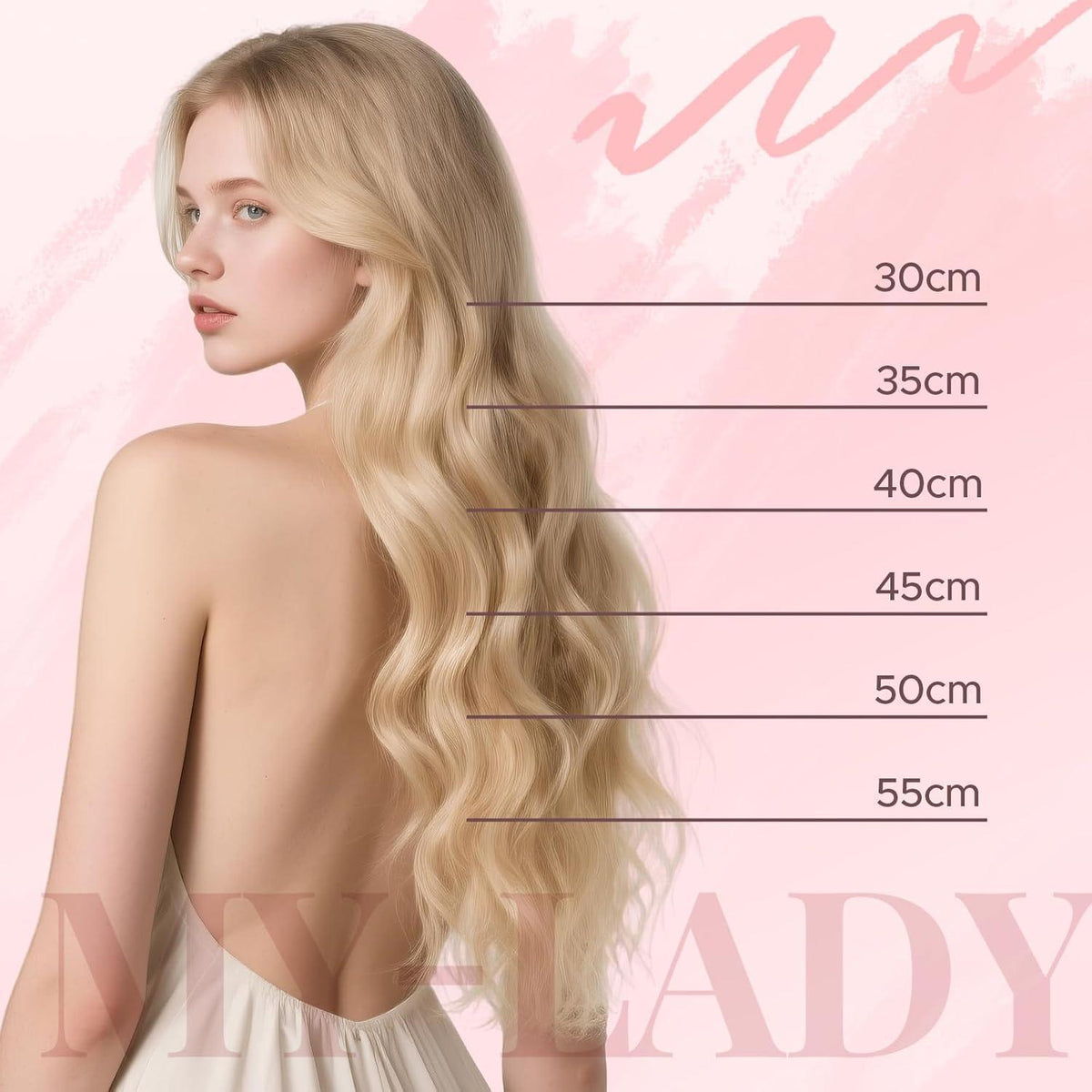 Clip-In Haarverlängerung Echthaar – Schokoladenbraun 40cm