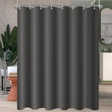 Duschvorhang Textil Dunkelgrau 80x200 cm mit beschwertem Saum