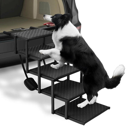 Hundetreppe Auto Klappbar – 5 Stufen, 44-72cm Höhe