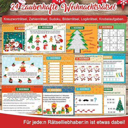 Adventskalender Rätsel für Erwachsene & Kinder – 24 knifflige Spiele