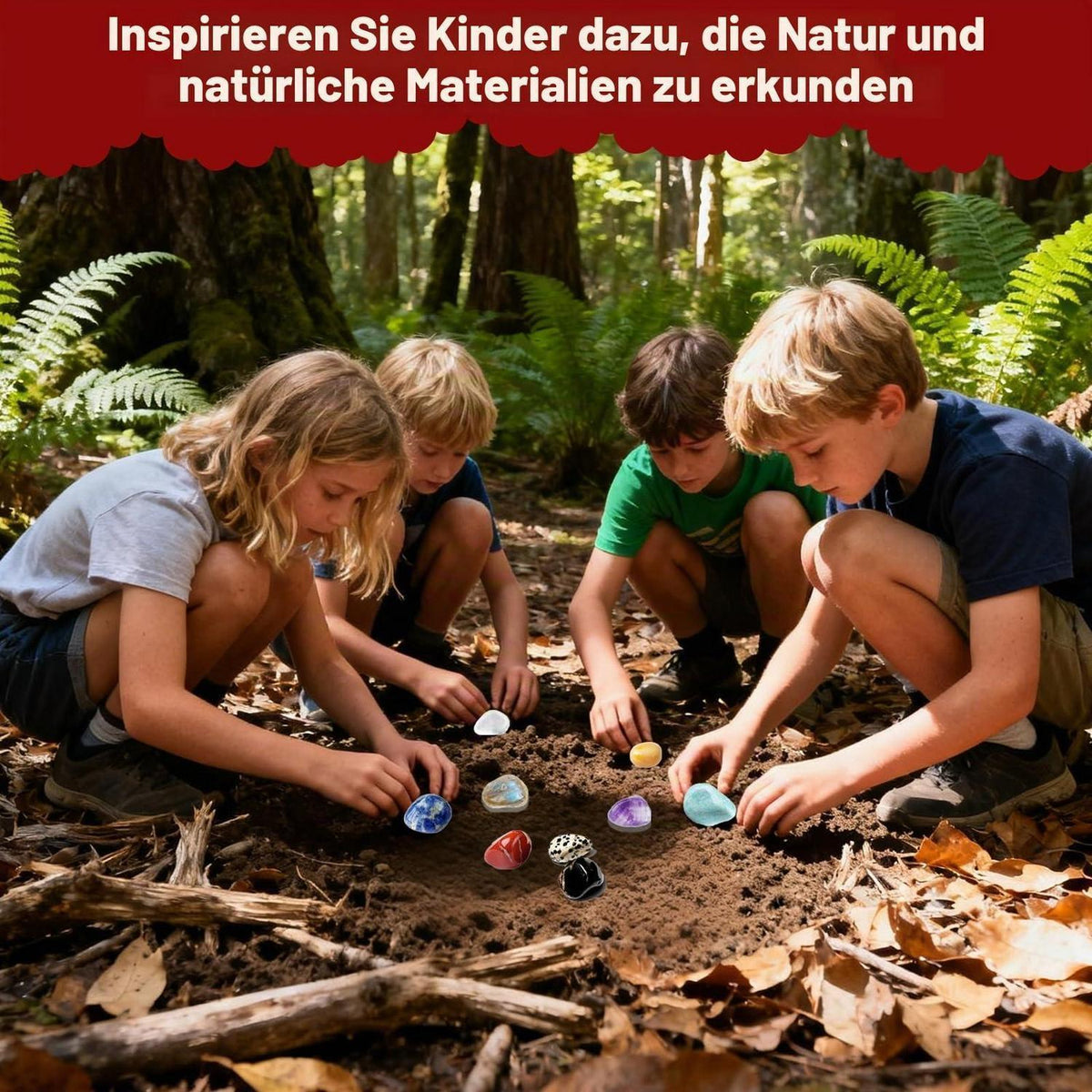 Edelstein Adventskalender 2026 – 24 Natürliche Kristalle für Kinder