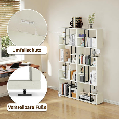 Weißes Bücherregal Groß – Raumteiler & Shelf (60x24x174)