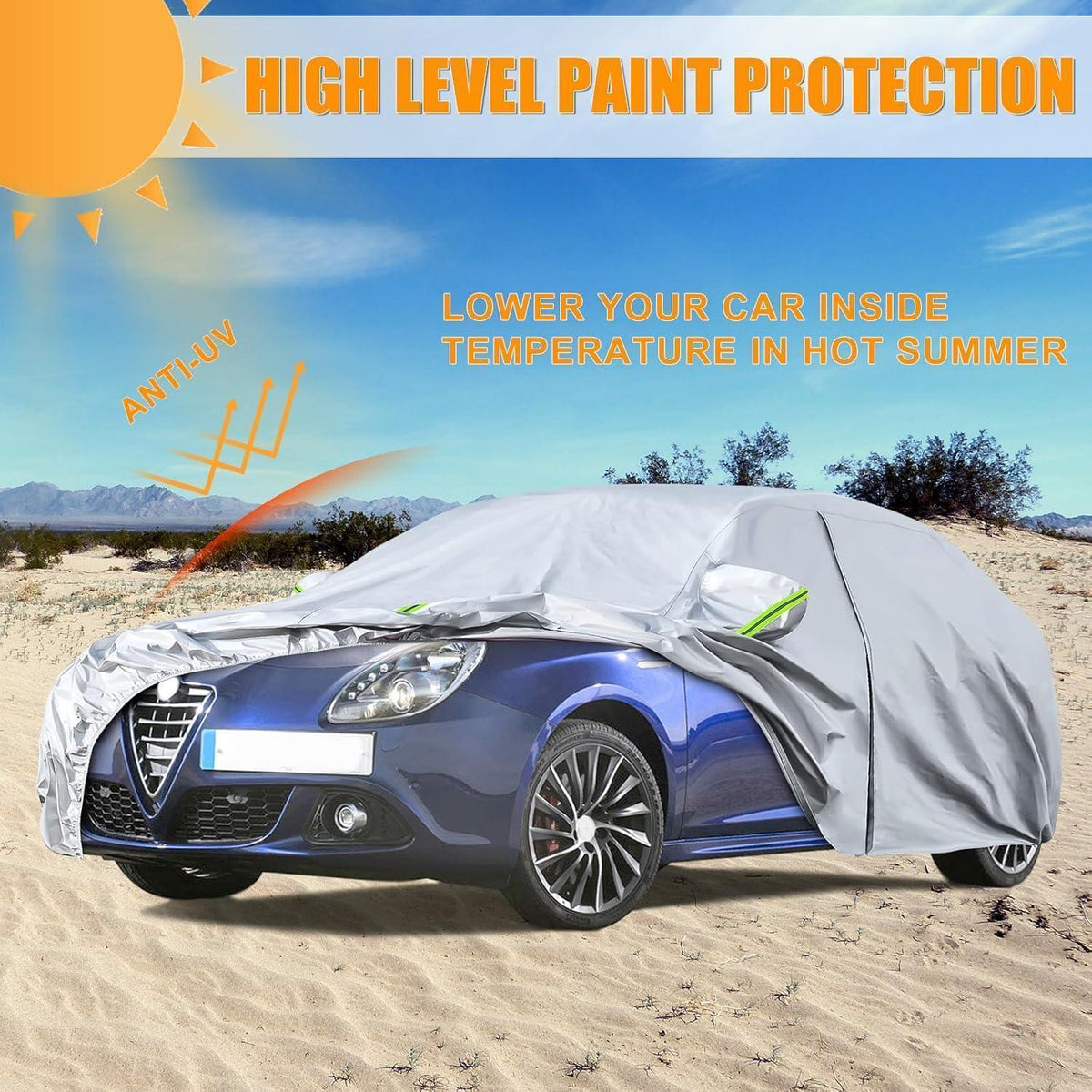 Autoabdeckung für Alfa Romeo Giulietta 2010-2020 mit Seitenzugang