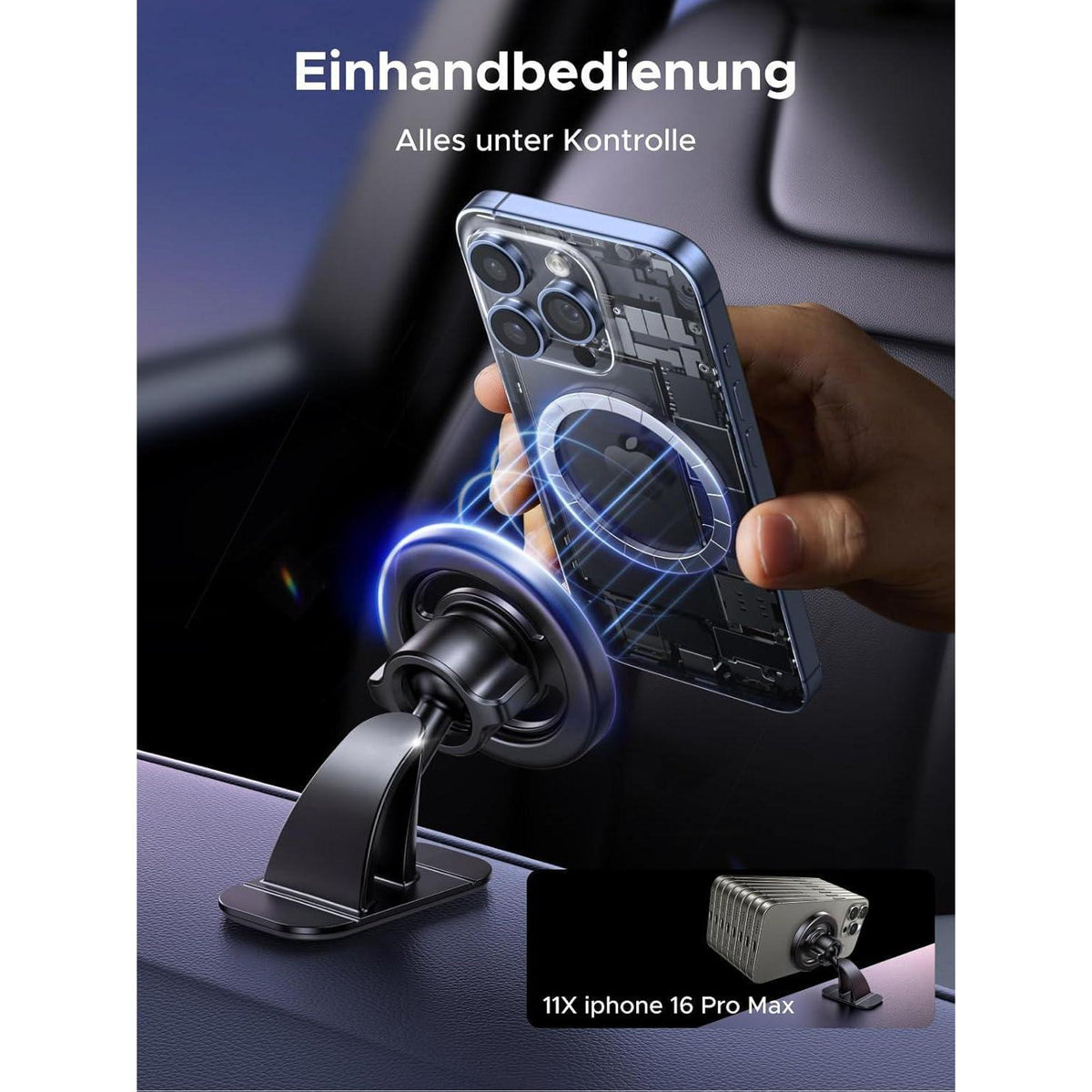 Magsafe Autohalterung 2-in-1 für iPhone 17 16 15 14