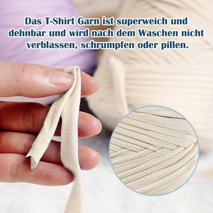 T-Shirt Garn 400g – Chunky Häkelgarn für Körbe & DIY Projekte Schwarz