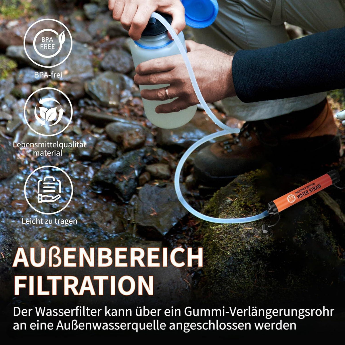 Wasserfilter Outdoor 2er Pack – 3000 Liter Kapazität