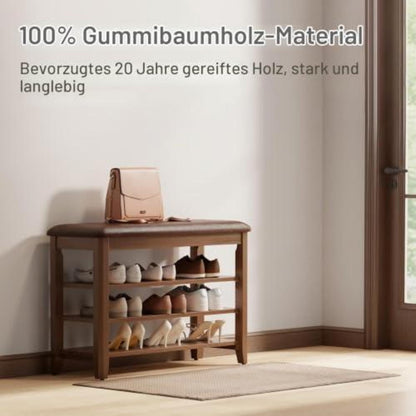 Schuhbank mit Kissen & Sitzfläche – Holzbank für Diele