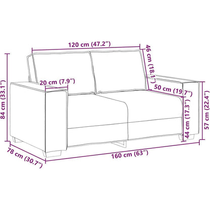 2-Sitzer Sofa Weinrot – Couch 120cm für Wohnzimmer in Lederoptik