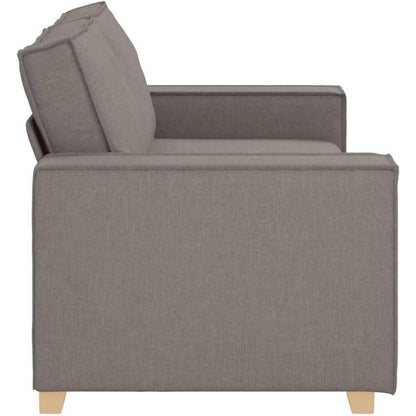 2-Sitzer Sofa Taupe – Bequemes Polstersofa 140 cm