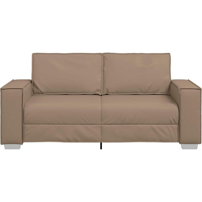 2-Sitzer Sofa Cappuccino – Modernes Mini Sofa 140cm in Lederoptik