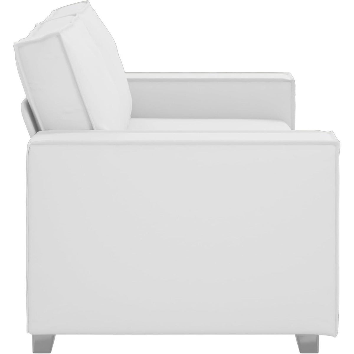 Weißes 2-Sitzer Sofa 140 cm – Kleines Sofa in Lederoptik
