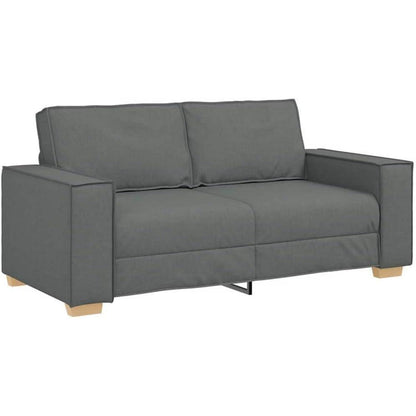 2-Sitzer Sofa Dunkelgrau – Modernes Stoffsofa mit Kissen 140cm