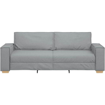 3-Sitzer Sofa Hellgrau Stoff Modern 180 cm mit Kissen