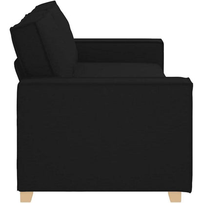 3-Sitzer Sofa Schwarz mit Schlaffunktion 180 cm