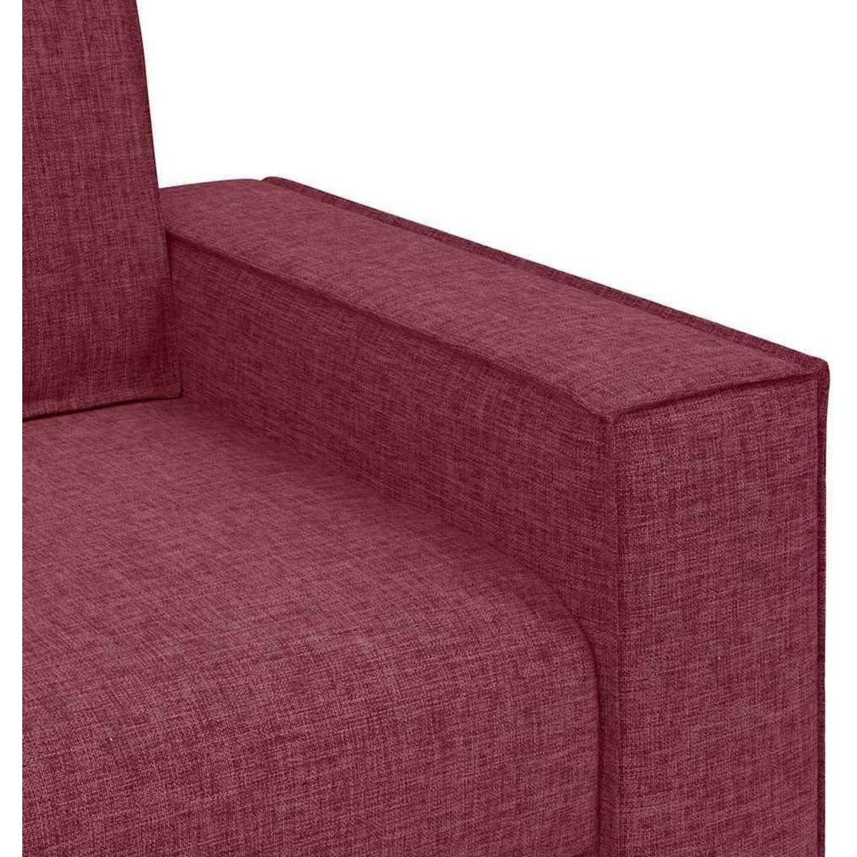 2-Sitzer Sofa Weinrot – Bequeme Stoff Couch 120cm