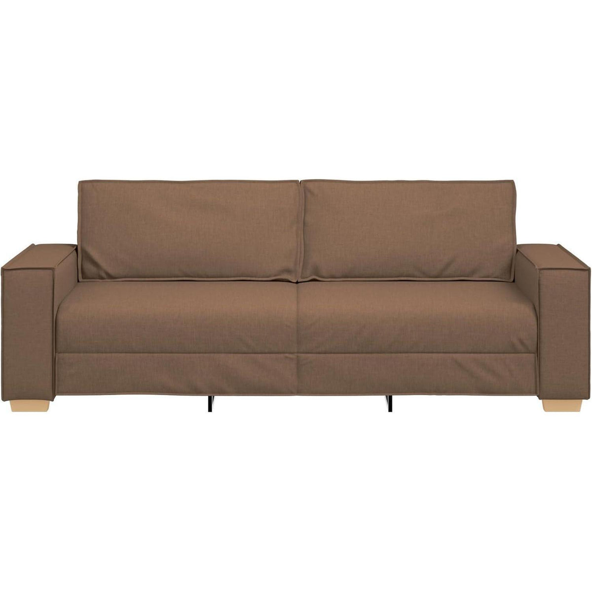 3-Sitzer Sofa Braun 180 cm – Modernes Stoffsofa mit Kissen