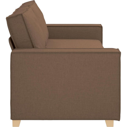 3-Sitzer Sofa Braun 180 cm – Modernes Stoffsofa mit Kissen