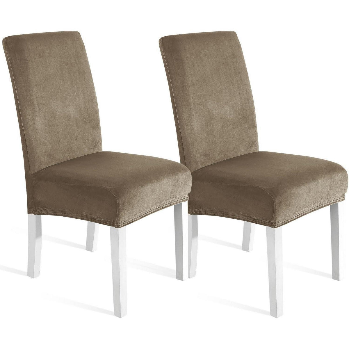 Samt Stuhlhussen 2er Set – Stretch, Waschbar & Kratzfest