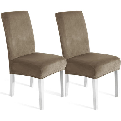 Samt Stuhlhussen 2er Set – Stretch, Waschbar & Kratzfest