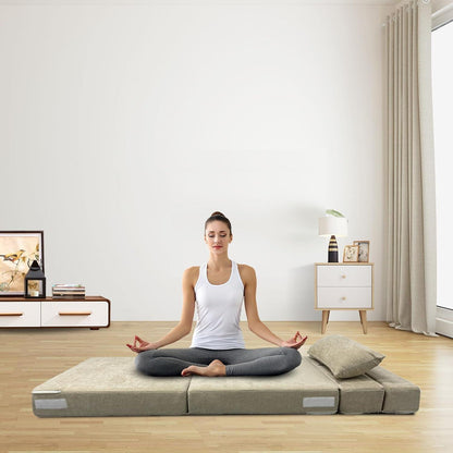 Schlafsessel mit Bettfunktion & Memory Schaum – Beige 70x200cm