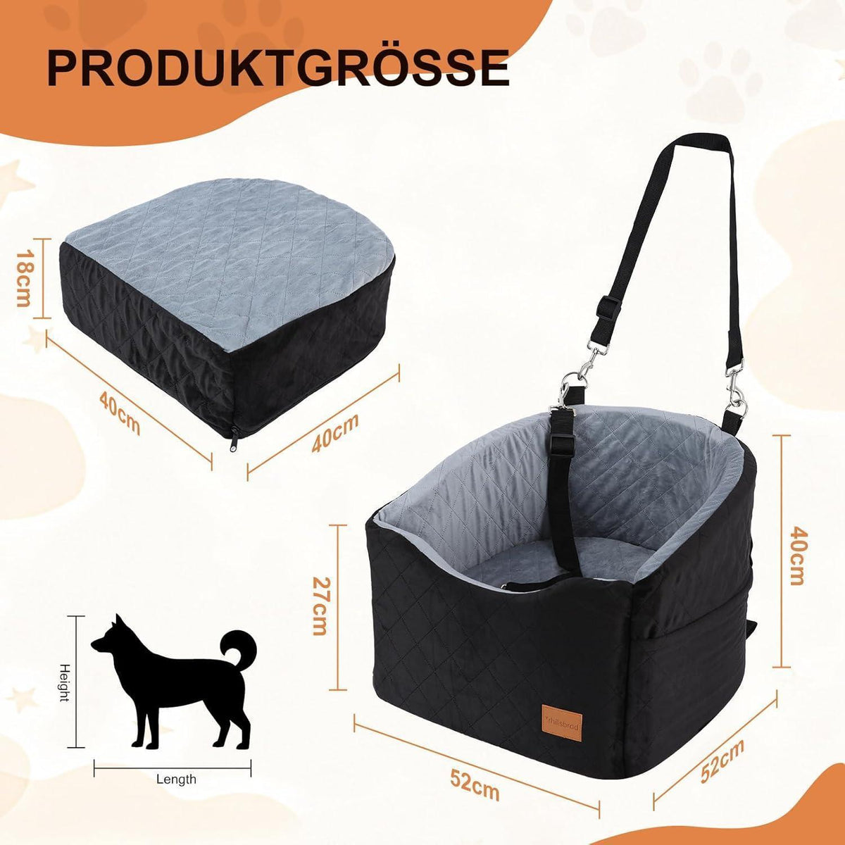 Hunde-Autositz für kleine Hunde – Bequem & Sicher unterwegs