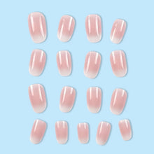 24 Press-On Nägel Milchig-Pink French Design Mittel Lang