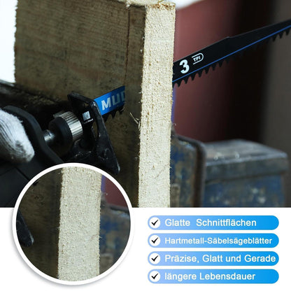 Hartmetall Säbelsägeblätter 150mm 3TPI für Holz, 10 Stück