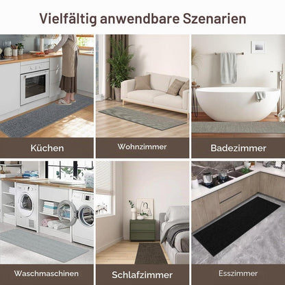 Waschbarer Küchenteppich rutschfest 43.5x180cm – Beige