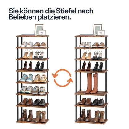 Vertikales Schuhregal 8-lagig – Schuhablage für Flur & Eingang