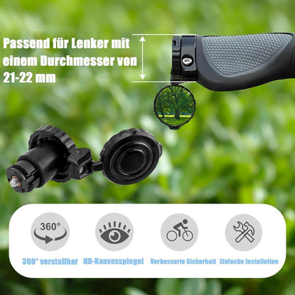 Fahrradspiegel 2er-Set, 360° drehbar & klappbar